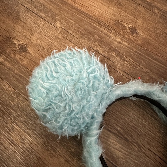 Handmade Blue Fuzzy Mouse Ears - Picture 3 of 5